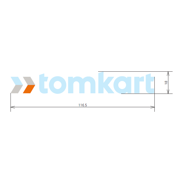 "TOMKART" sticker small white