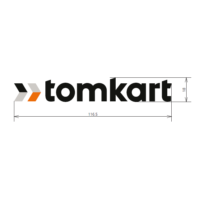 "TOMKART" sticker small black