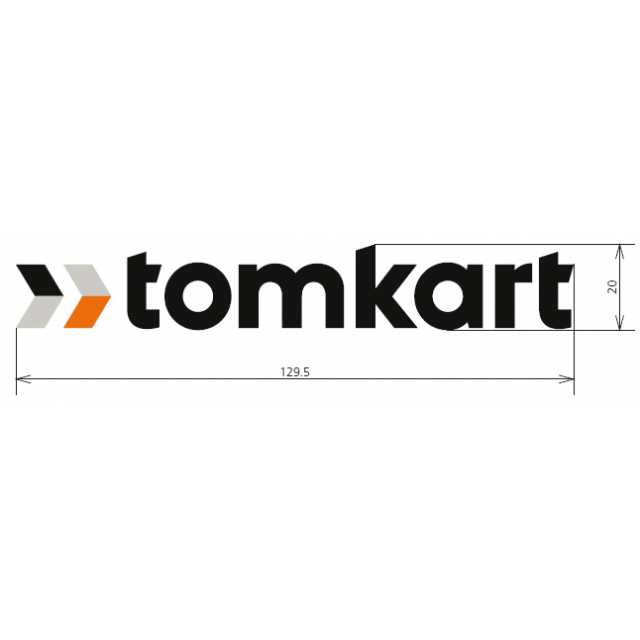 "TOMKART" sticker large black