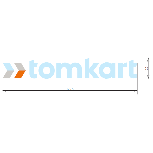 "TOMKART" sticker large white